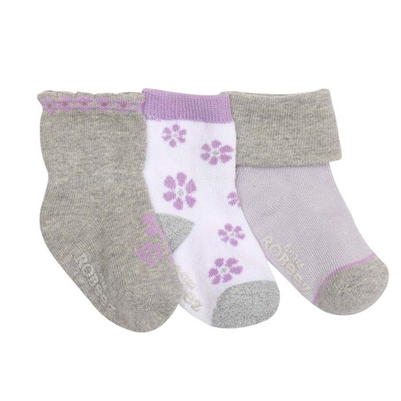 purple baby socks