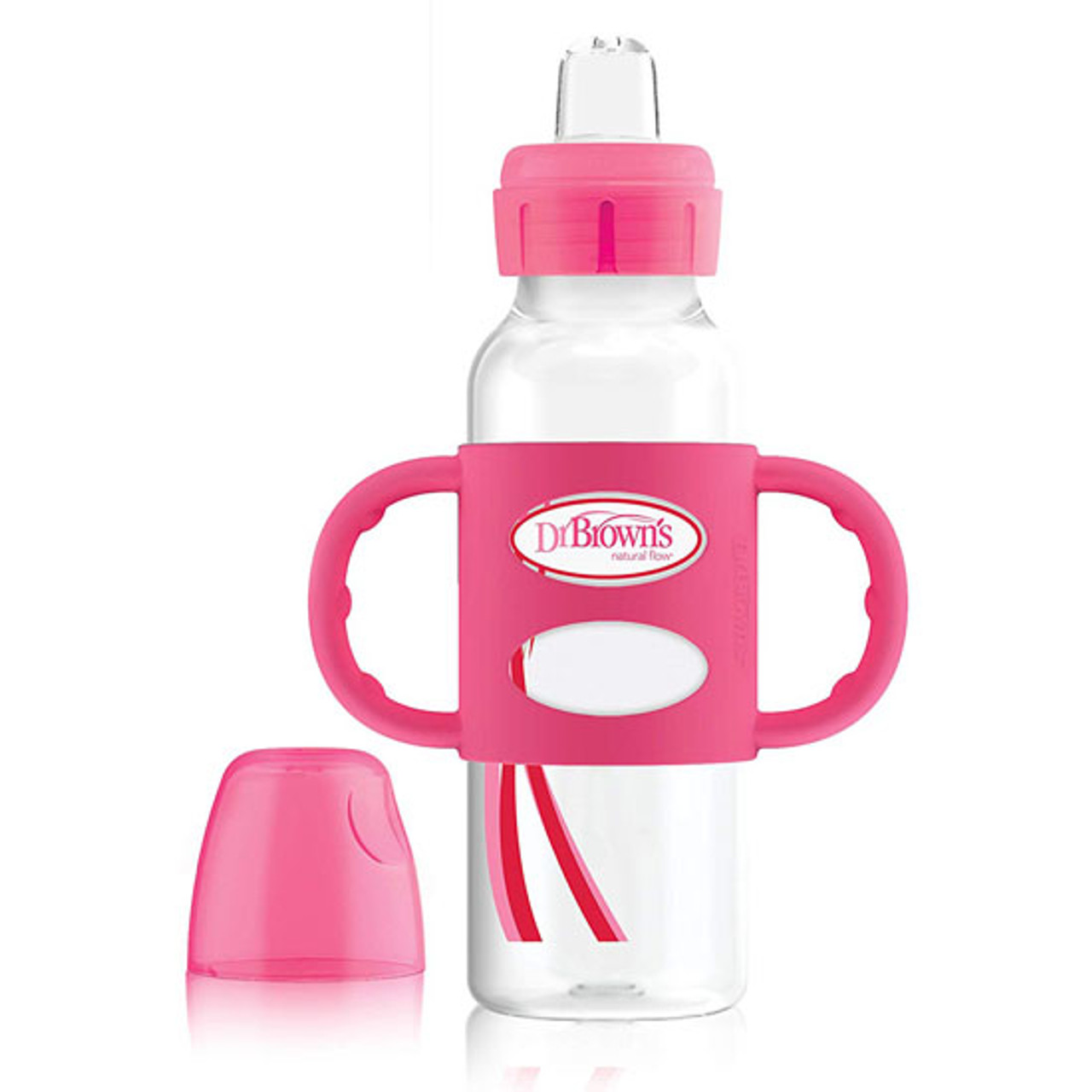 Tupperware baby bottles come in two sizes with a few handy accessories.