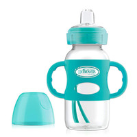 Dr. Brown Options Wide-Neck Sippy Spout Baby Bottle with Handle - 9oz - Turquoise_thumb1 Dr. Brown Options Wide-Neck Sippy Spout Baby Bottle with Handle - 9oz - Turquoise_thumb1