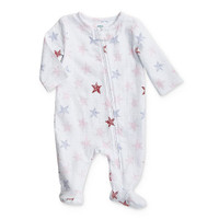 aden + anais Stripple Star Footie - Pink_thumb1 aden + anais Stripple Star Footie - Pink_thumb1