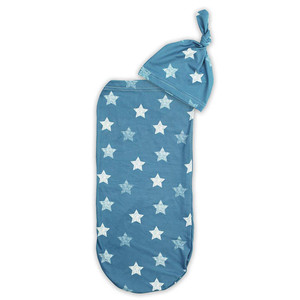 Itzy Ritzy Cocoon and Hat Swaddle Set in Blue Stars Itzy Ritzy Cocoon and Hat Swaddle Set in Blue Stars