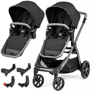 Agio by Peg Perego Z4/Ypsi Double Stroller Adapter – Smooth Rolling