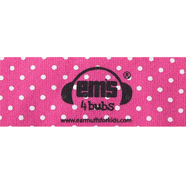 EMS 4 KIDS Earmuffs for Bubs Adjustable Headband - Pink/White
