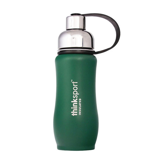 ThinkBaby thinksport Insulated Sports Bottle 12oz - Coated Green