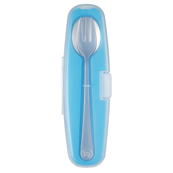 Innobaby Din Din Smart Stainless Spoon and Fork Set - Blue