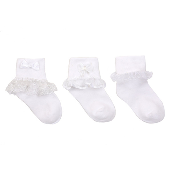 STRIDE RITE Dana White Lace Socks - 1 Pack-1