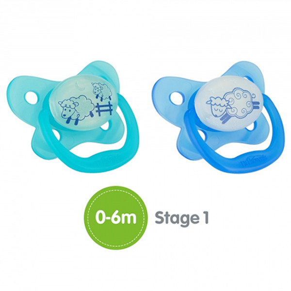 Dr. Brown Stage 1 Glow in the Dark Pacifier - Assorted Colors