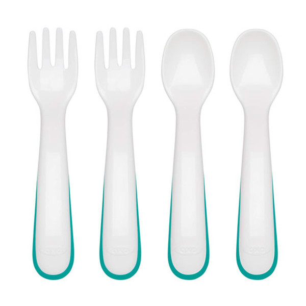 OXO Tot Fork and Spoon Training Set - Teal_thumb1