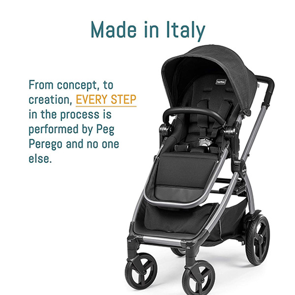 Peg Perego Ypsi Travel System - Includes Ypsi Lightweight Reversible  Stroller and Primo Viaggio 4-35 Nido Infant Car Seat - Made in Italy -  Atmosphere