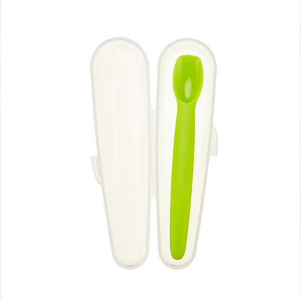 Innobaby Silicone Baby Spoon with Travel Case - Green