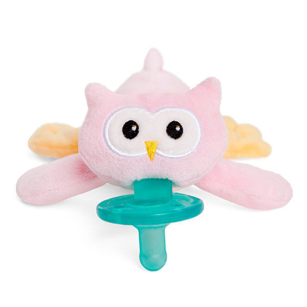 WubbaNub Plush Pacifier - Pink Owl