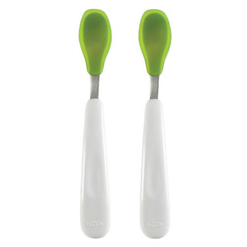 The Oxo Tot Feeding Spoon Set Soft Silicone Teal