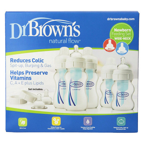 Dr. Brown's Natural Flow® Wide-Neck Baby Bottle Storage/Travel Caps, 2-Pack