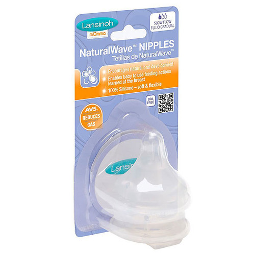 Lansinoh Momma Medium-Flow Nipple 4-Count