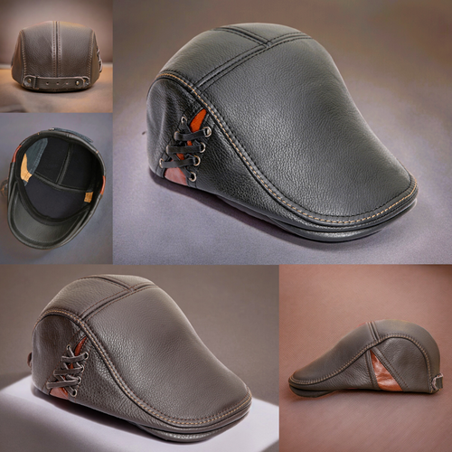 Baller Leather Newsy Cap