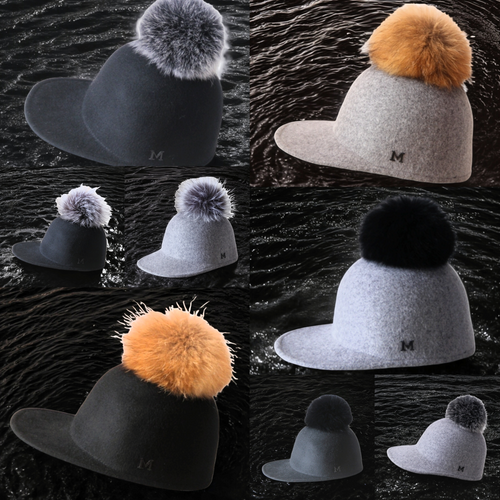 Pom Flat Brim Cap