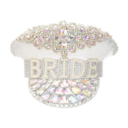 Rhinestone Bride Capn Cap