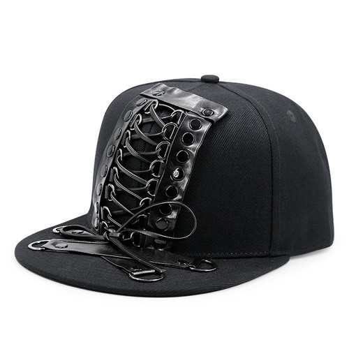 Spikes Straps Rivets Flat Brim Snapback Cap (3 variants)