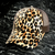 Colorful Curved Brim Animal Print Pony Cap