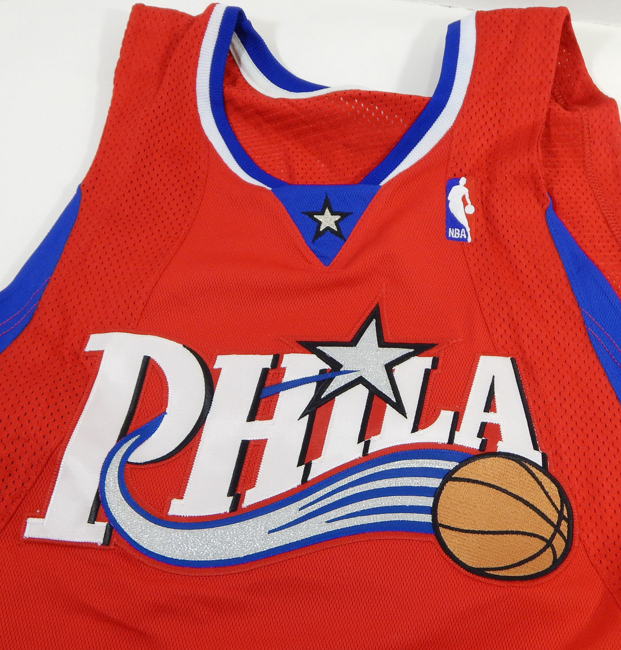 2007-2008 Philadelphia 76ers Blank Game Issued Red Jersey 46+2 DP24775
