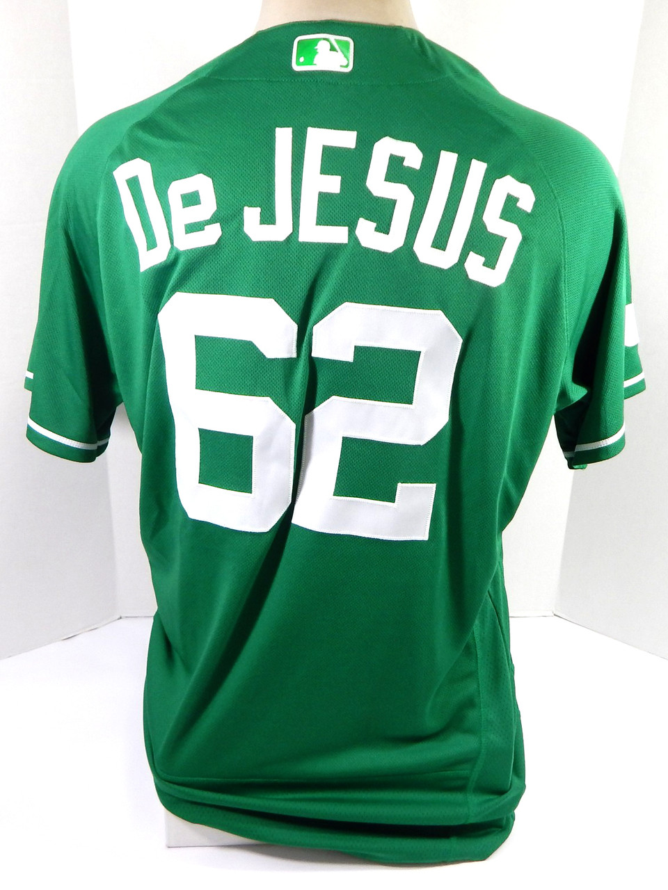 2022 Detroit Tigers Angel De Jesus 62 Game Issued Green Jersey St