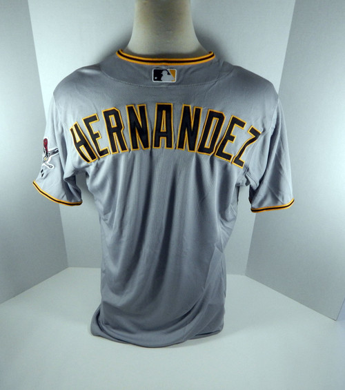 2013 Pittsburgh Pirates Anderson Hernandez # Game Issued Grey Jersey PITT33183