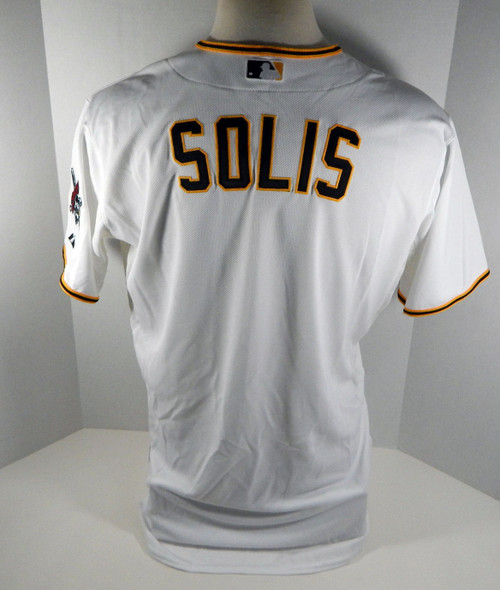 2013 Pittsburgh Pirates Ali Solis # Game Issued White Jersey PITT33069