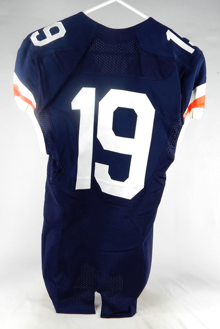 2014-17 Virginia Cavaliers #19 Game Used Navy Jersey Throwback N Plate Removed 2