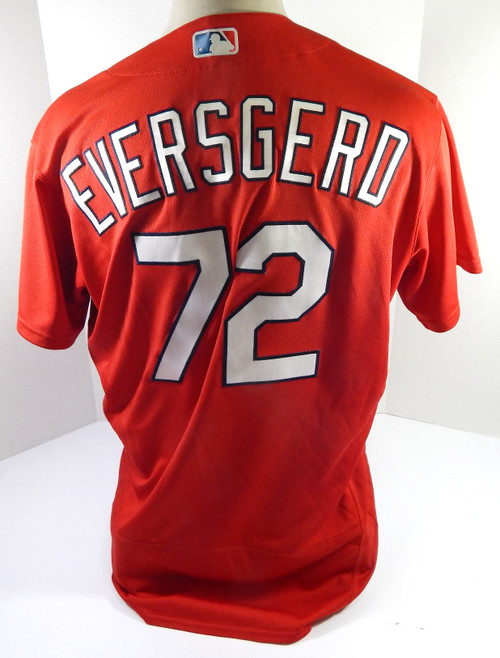 2021 St. Louis Cardinals Bryan Eversgerd #72 Game Issued P Used Red Jersey ST 5