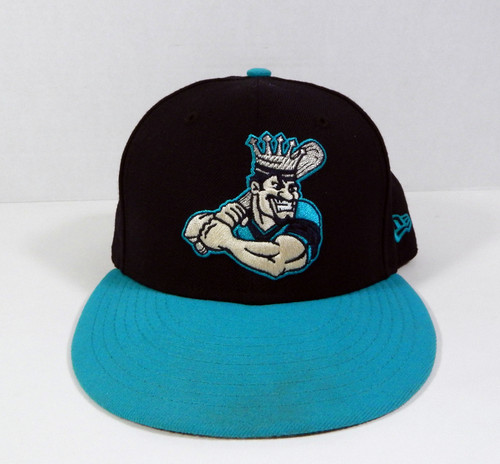 2018 Clinton Lumberkings Game Used Teal Monday Hat LBKNG0060