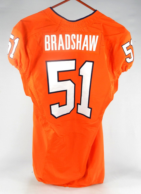 2013 Virginia Cavaliers Zach Bradshaw #51 Game Issued Orange Jersey 40 098