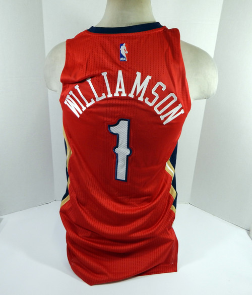 2015-16 New Orleans Pelicans Zion Williamson #1 Auth TeamSpec Red Jersey M 0