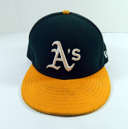 2022 Oakland A's Athletics Wilkin Castillo #90 Game Issued Green Gold Hat 7.5 7