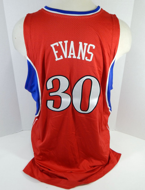2007-08 Philadelphia 76ers Reggie Evans #30 Game Issued Red Jersey DP12680