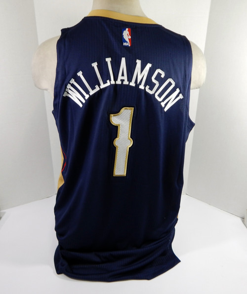 2015-16 New Orleans Pelicans Zion Williamson #1 Auth Team-Spec Navy Jersey 3XL 4