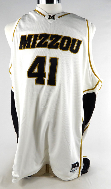 2000s Missouri Tigers #41 Game Issued White Jersey Basketball 54 251