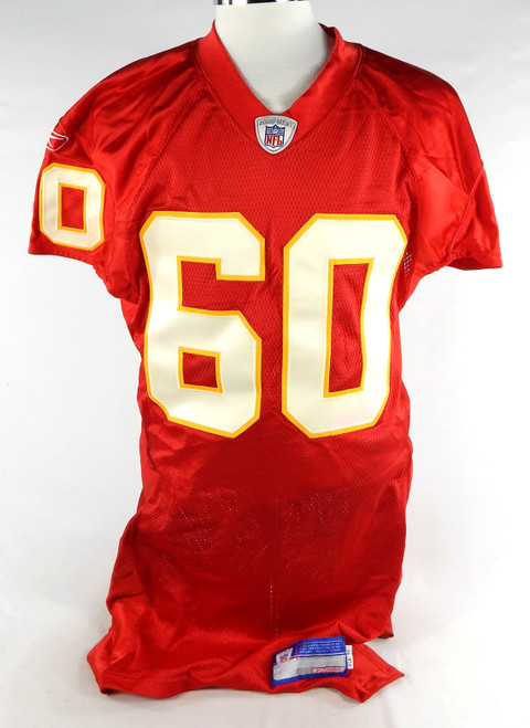 2003 Kansas City Chiefs Willis #60 Game Issued Red Jersey 50 807