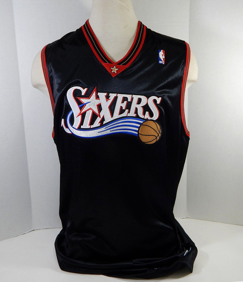 2006-07 Philadelphia 76ers Blank Game Issued Black Jersey 52 + 4 L 43