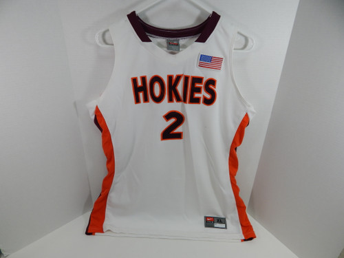 2010-11 Women's Virginia Tech Hokies Abby Redick #2 Game Used White Jersey 300