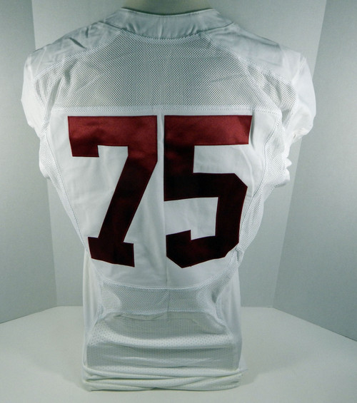 2009-15 Alabama Crimson Tide #75 Game Used White Jersey BAMA00274