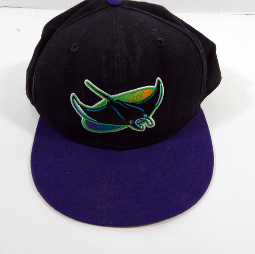 1998 Tampa Bay Devil Rays Terrell Wade #36 Game Used Navy Hat 7.75 DP22641