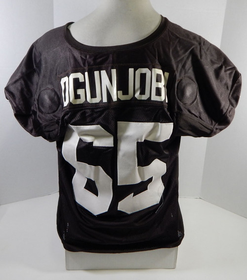 2018 Cleveland Browns Larry Ogunjobi #65 Game Used Brown Practice Jersey 52 15