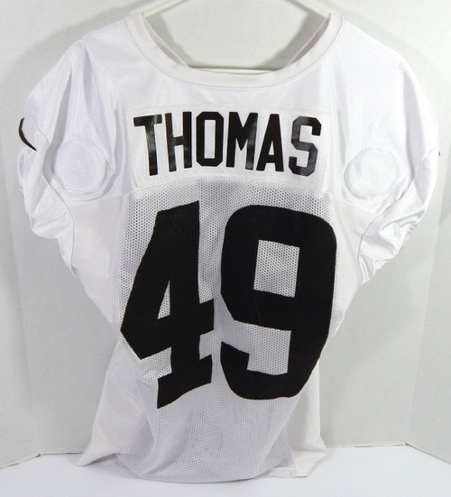 2021 Cleveland Browns Klondre Thomas #49 Game Issued White Practice Jersey 46 6