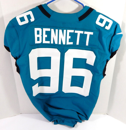 2018 Jacksonville Jaguars Michael Bennett #96 Game Issued Teal Jersey 44 DP36021