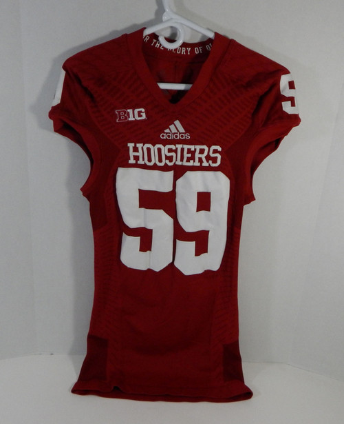 2013 Indiana Hoosiers #59 Game Used Red Jersey Nameplate Removed L DP14049