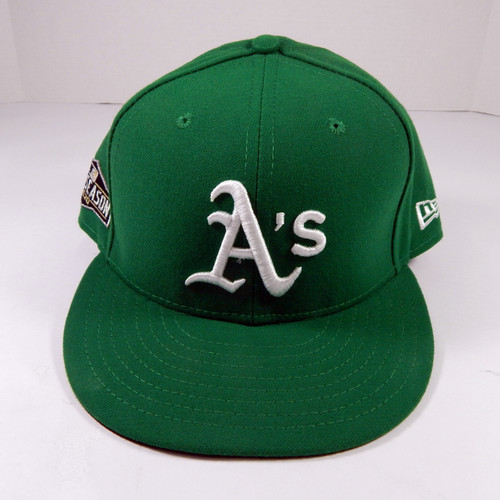 2020 Oakland A's Athletics Matt Bush #51 Game Issued Kelly Green Hat PS 7 1/2 0