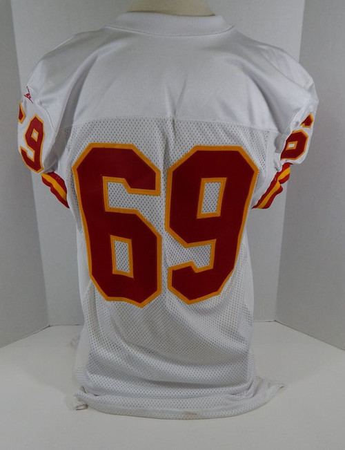 2001 Kansas City Chiefs #69 Game Issued White Jersey Nameplate Removed DP11016