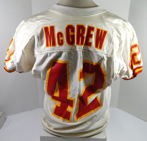 Kansas City Chiefs Sylvester McGrew #42 Game Used White Jersey 42 DP35367