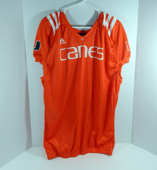 Miami Hurricanes Game Issued Orange Practice Jersey XL DP27956