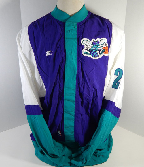 1997-98 Charlotte Hornets #21 Game Issued Warm-Up Jacket DP22012